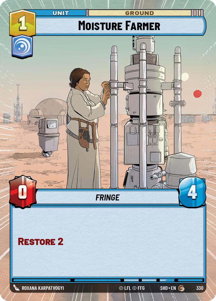 Moisture Farmer (330) (Hyperspace) (330) [Shadows of the Galaxy] | Cards and Coasters CA