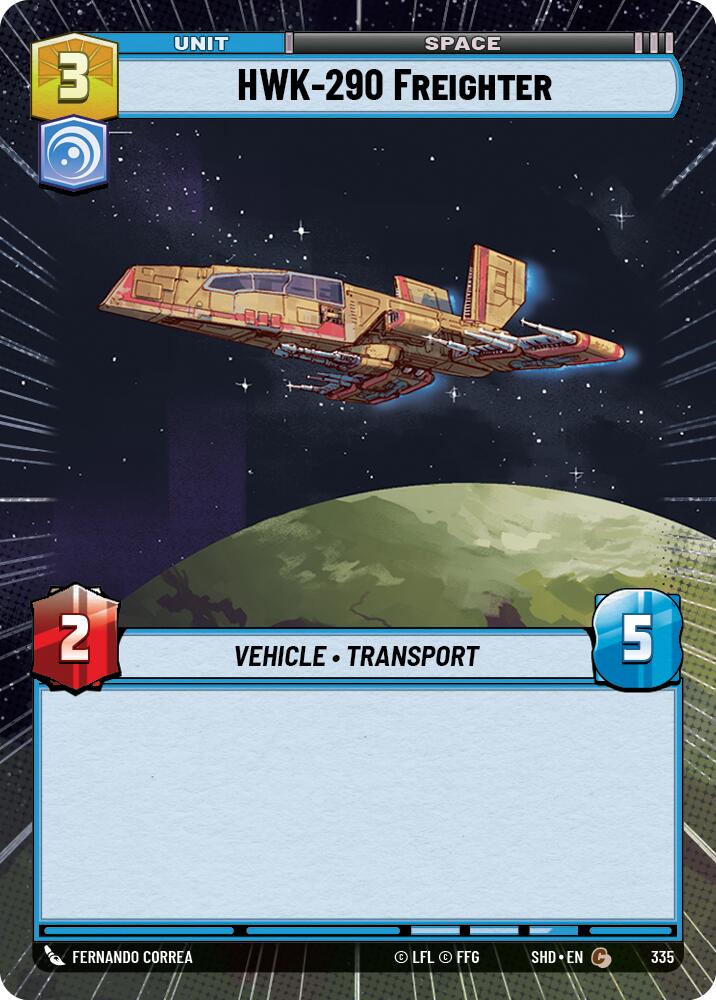 HWK-290 Freighter (335) (Hyperspace) (335) [Shadows of the Galaxy] | Cards and Coasters CA