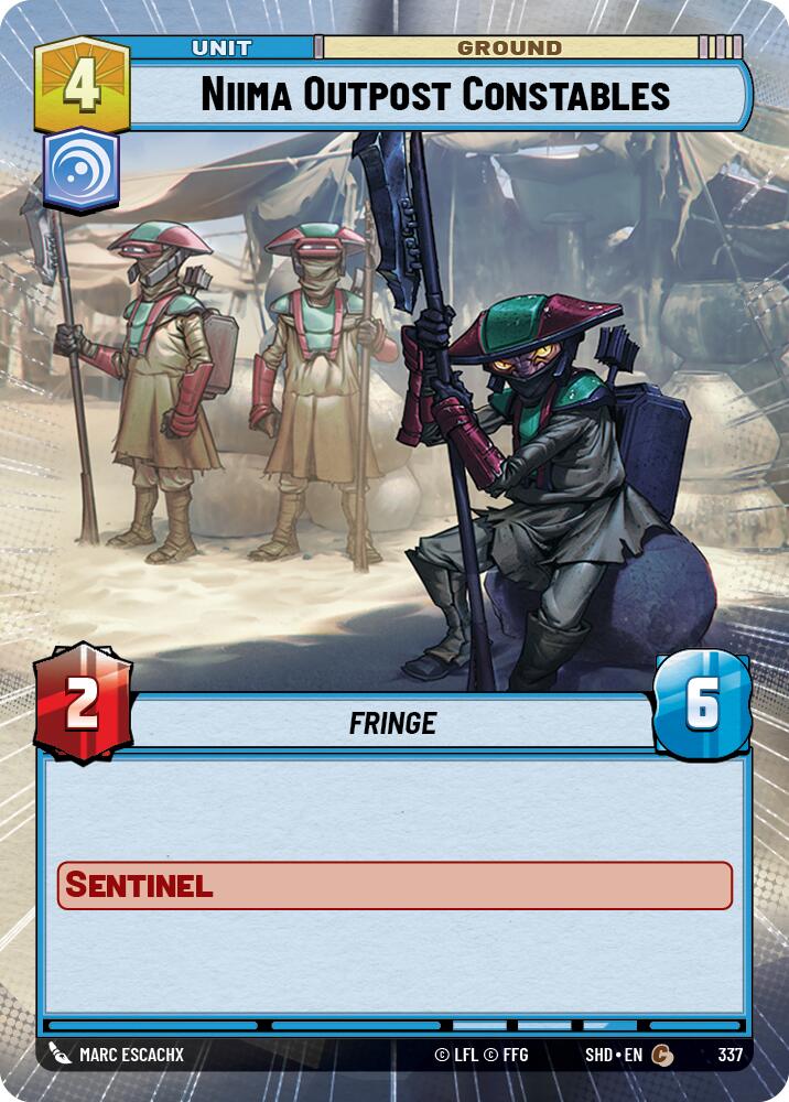 Niima Outpost Constables (337) (Hyperspace) (337) [Shadows of the Galaxy] | Cards and Coasters CA