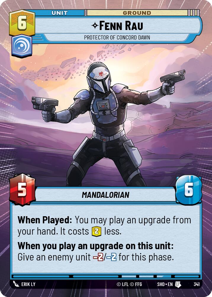 Fenn Rau - Protector of Concord Dawn (341) (Hyperspace) (341) [Shadows of the Galaxy] | Cards and Coasters CA