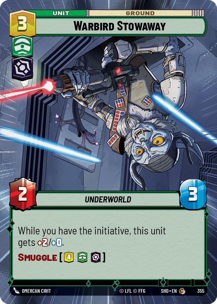 Warbird Stowaway (355) (Hyperspace) (355) [Shadows of the Galaxy] | Cards and Coasters CA