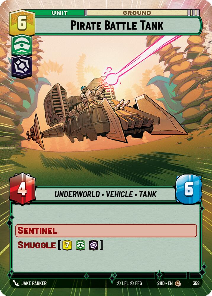 Pirate Battle Tank (358) (Hyperspace) (358) [Shadows of the Galaxy] | Cards and Coasters CA