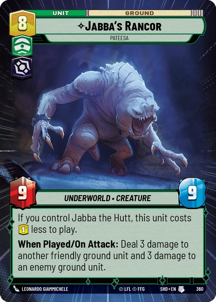 Jabba's Rancor - Pateesa (360) (Hyperspace) (360) [Shadows of the Galaxy] | Cards and Coasters CA