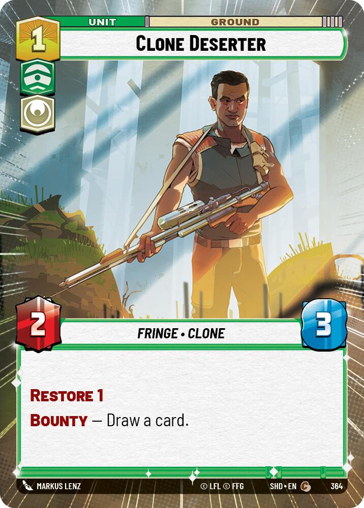 Clone Deserter (364) (Hyperspace) (364) [Shadows of the Galaxy] | Cards and Coasters CA