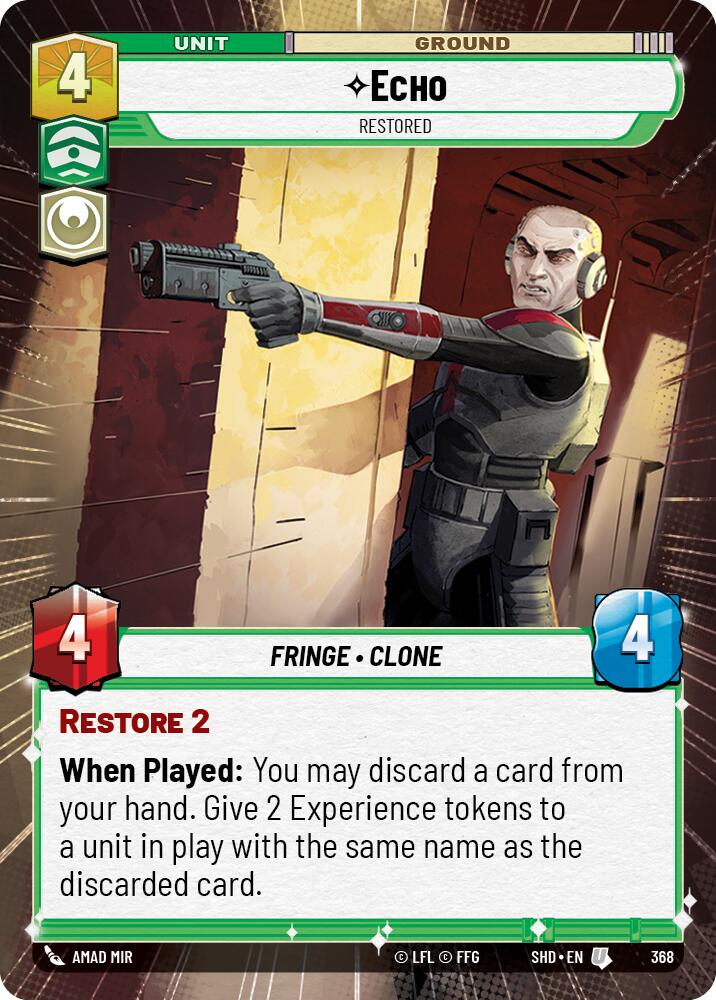 Echo - Restored (368) (Hyperspace) (368) [Shadows of the Galaxy] | Cards and Coasters CA