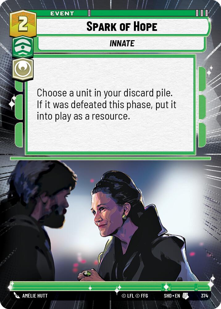 Spark of Hope (374) (Hyperspace) (374) [Shadows of the Galaxy] | Cards and Coasters CA