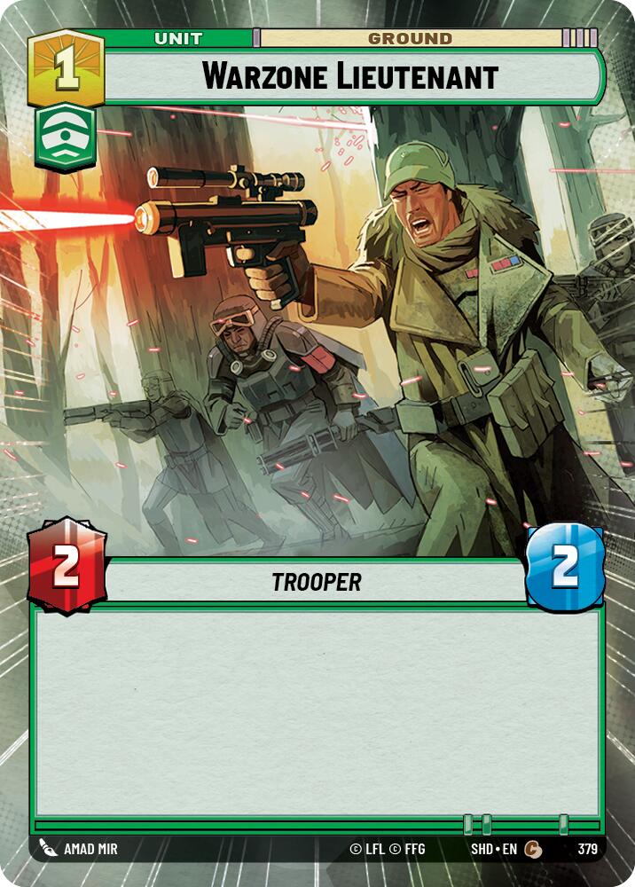 Warzone Lieutenant (379) (Hyperspace) (379) [Shadows of the Galaxy] | Cards and Coasters CA