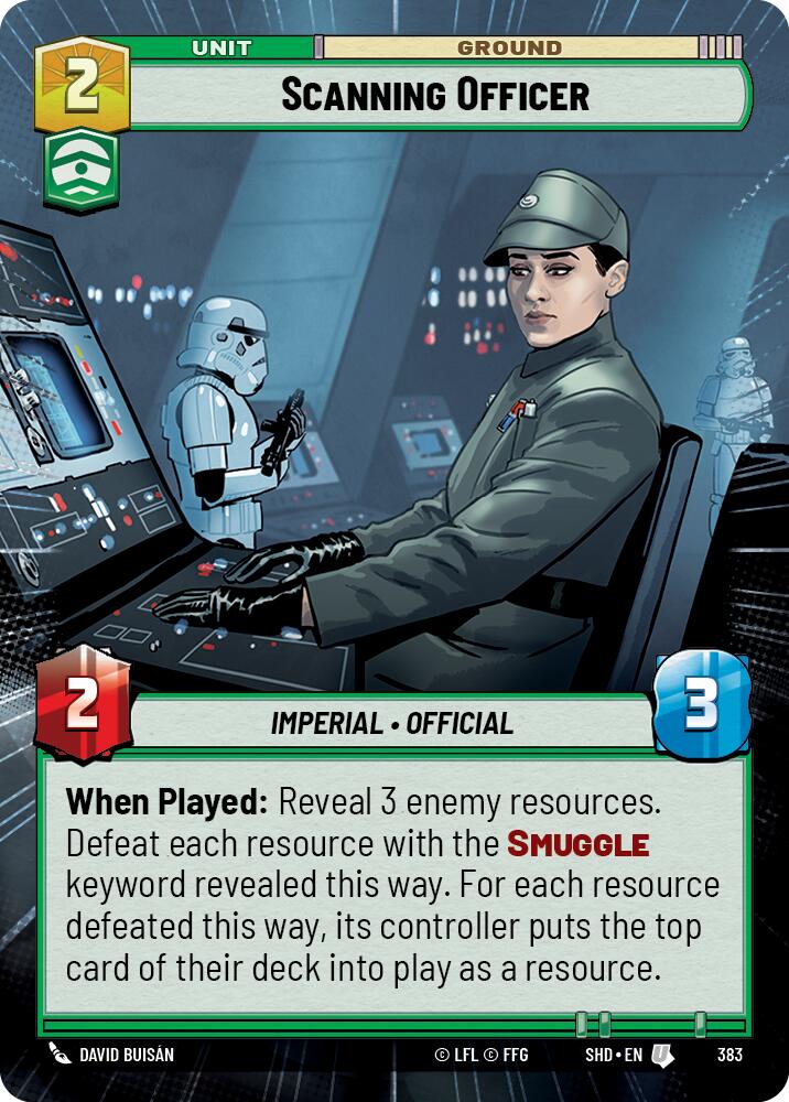 Scanning Officer (383) (Hyperspace) (383) [Shadows of the Galaxy] | Cards and Coasters CA
