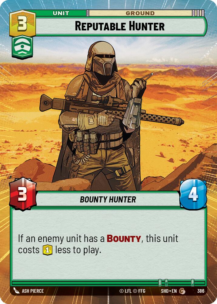 Reputable Hunter (386) (Hyperspace) (386) [Shadows of the Galaxy] | Cards and Coasters CA
