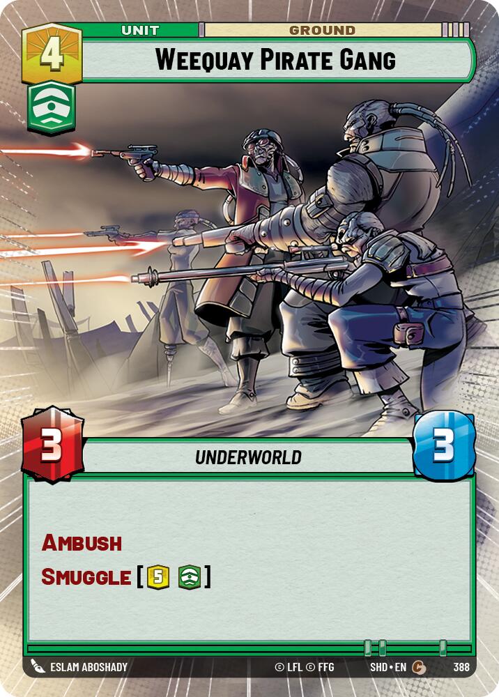 Weequay Pirate Gang (388) (Hyperspace) (388) [Shadows of the Galaxy] | Cards and Coasters CA