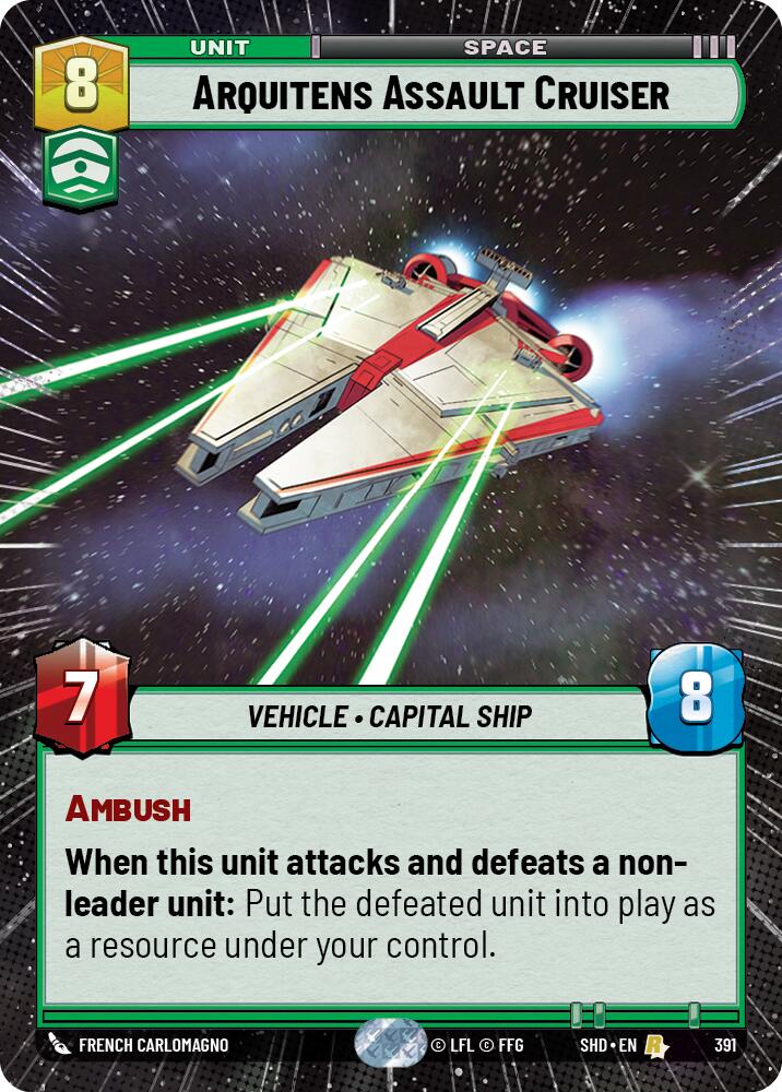 Arquitens Assault Cruiser (391) (Hyperspace) (391) [Shadows of the Galaxy] | Cards and Coasters CA