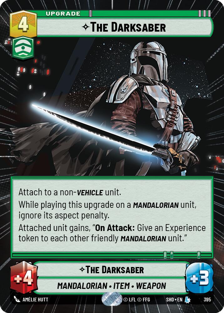The Darksaber (395) (Hyperspace) (395) [Shadows of the Galaxy] | Cards and Coasters CA