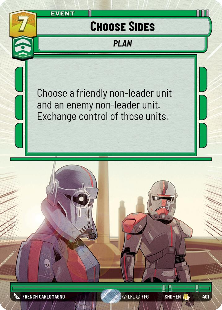 Choose Sides (401) (Hyperspace) (401) [Shadows of the Galaxy] | Cards and Coasters CA