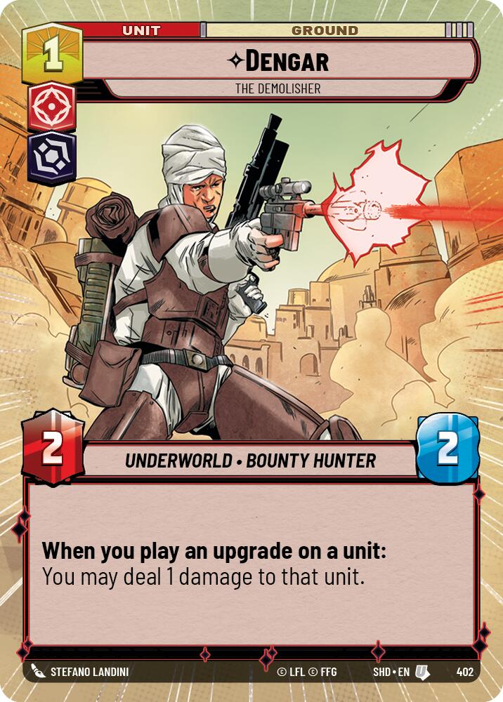 Dengar - The Demolisher (Hyperspace) (402) [Shadows of the Galaxy] | Cards and Coasters CA