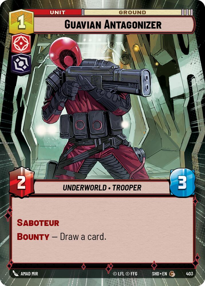 Guavian Antagonizer (403) (Hyperspace) (403) [Shadows of the Galaxy] | Cards and Coasters CA