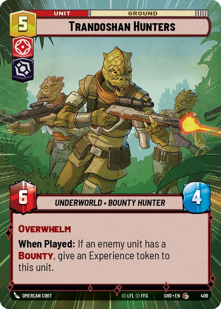 Trandoshan Hunters (409) (Hyperspace) (409) [Shadows of the Galaxy] | Cards and Coasters CA