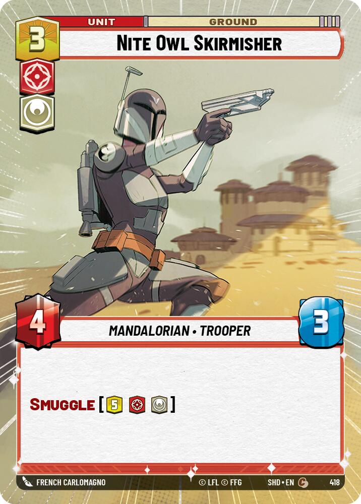 Nite Owl Skirmisher (418) (Hyperspace) (418) [Shadows of the Galaxy] | Cards and Coasters CA