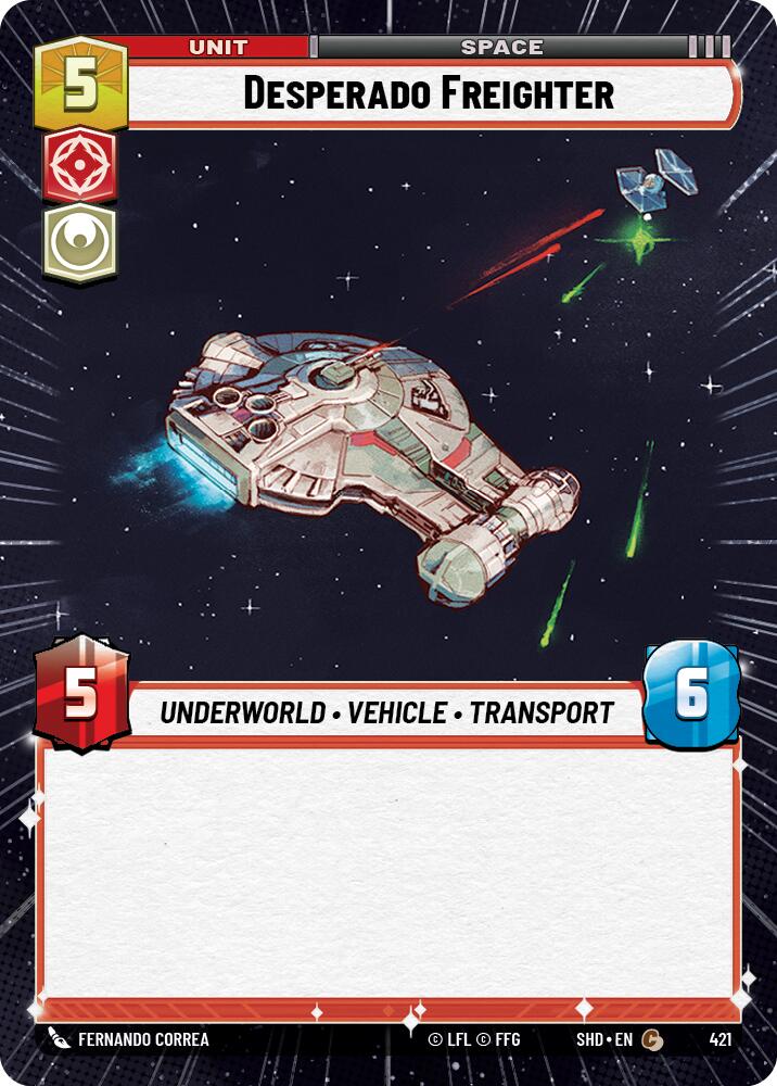 Desperado Freighter (Hyperspace) (421) [Shadows of the Galaxy] | Cards and Coasters CA
