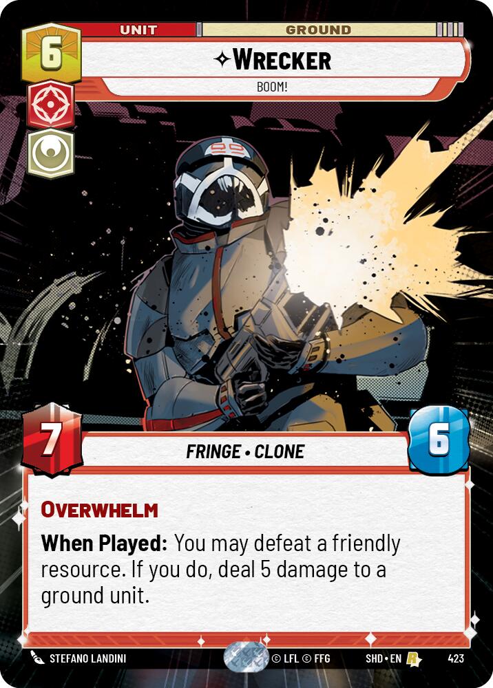 Wrecker - BOOM! (423) (Hyperspace) (423) [Shadows of the Galaxy] | Cards and Coasters CA