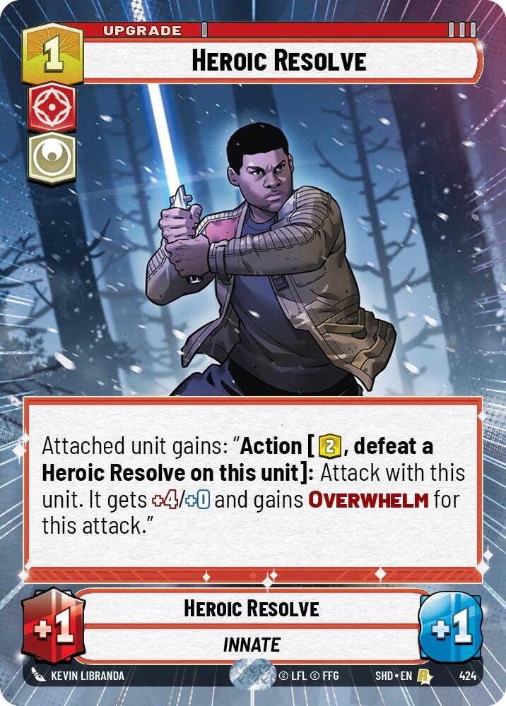 Heroic Resolve (424) (Hyperspace) (424) [Shadows of the Galaxy] | Cards and Coasters CA