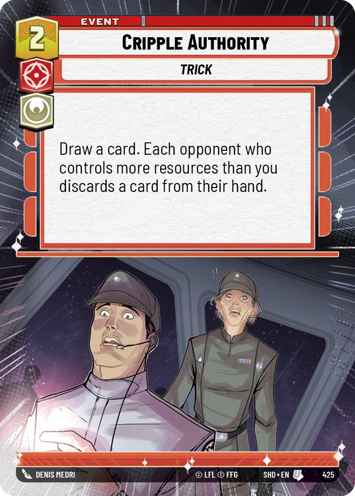 Cripple Authority (425) (Hyperspace) (425) [Shadows of the Galaxy] | Cards and Coasters CA