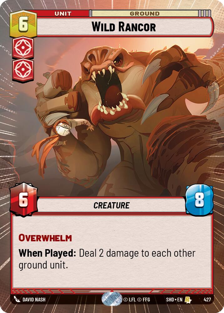 Wild Rancor (427) (Hyperspace) (427) [Shadows of the Galaxy] | Cards and Coasters CA