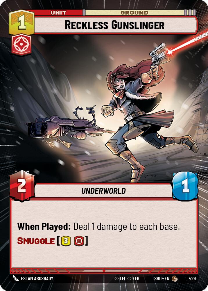 Reckless Gunslinger (429) (Hyperspace) (429) [Shadows of the Galaxy] | Cards and Coasters CA