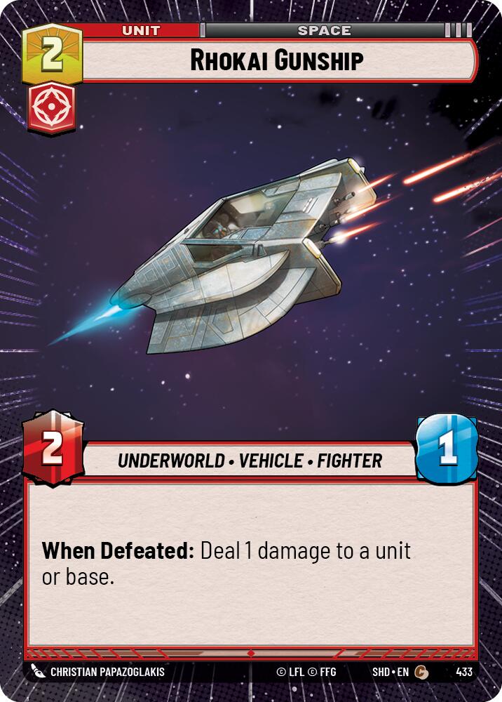 Rhokai Gunship (433) (Hyperspace) (433) [Shadows of the Galaxy] | Cards and Coasters CA