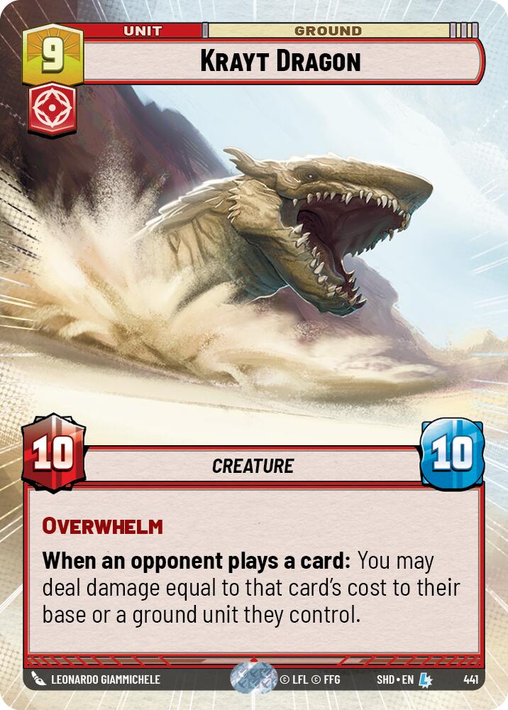 Krayt Dragon (441) (Hyperspace) (441) [Shadows of the Galaxy] | Cards and Coasters CA