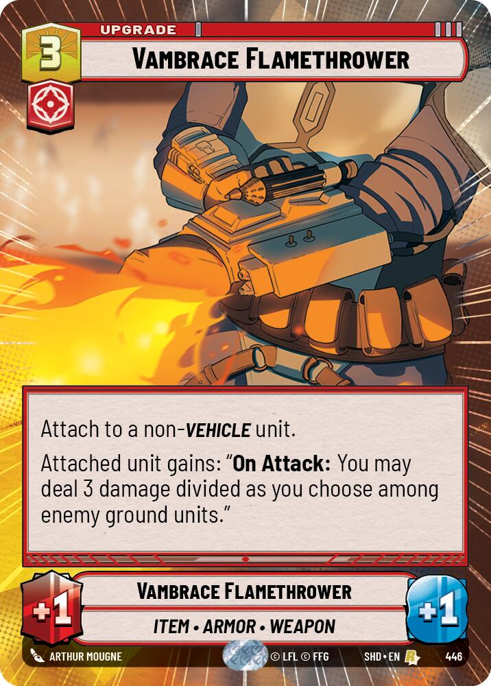 Vambrace Flamethrower (446) (Hyperspace) (446) [Shadows of the Galaxy] | Cards and Coasters CA