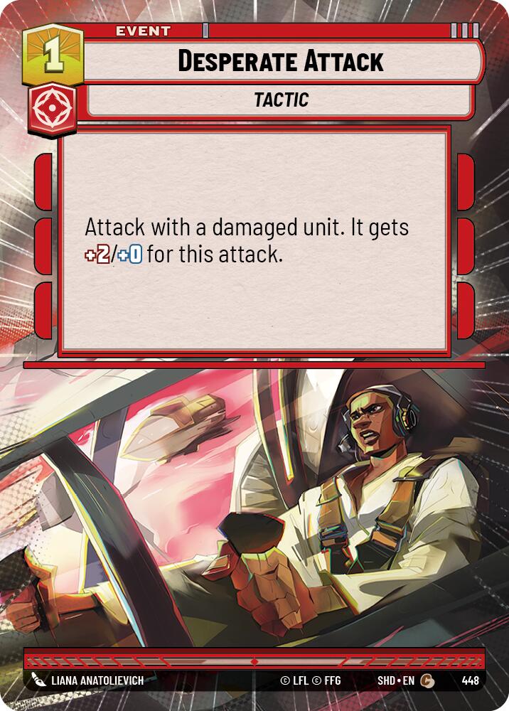 Desperate Attack (Hyperspace) (448) [Shadows of the Galaxy] | Cards and Coasters CA