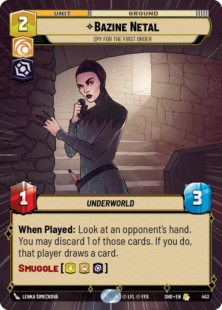 Bazine Netal - Spy for the First Order (453) (Hyperspace) (453) [Shadows of the Galaxy] | Cards and Coasters CA