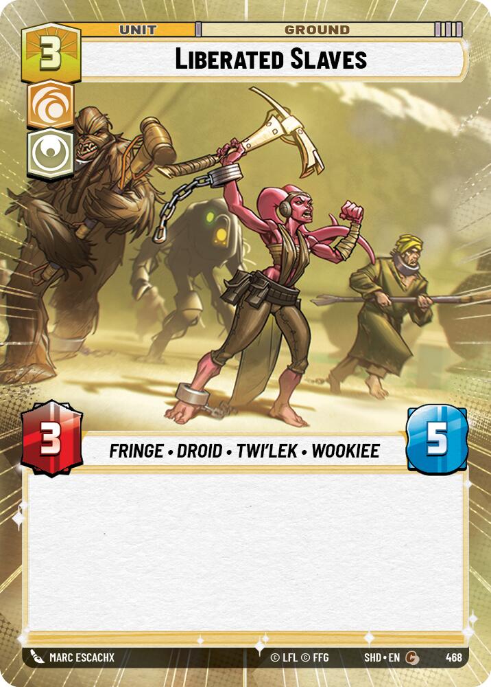 Liberated Slaves (468) (Hyperspace) (468) [Shadows of the Galaxy] | Cards and Coasters CA