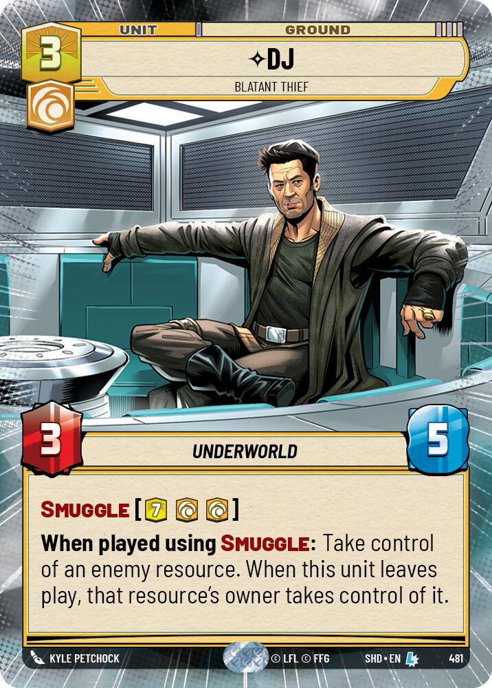 DJ - Blatant Thief (481) (Hyperspace) (481) [Shadows of the Galaxy] | Cards and Coasters CA