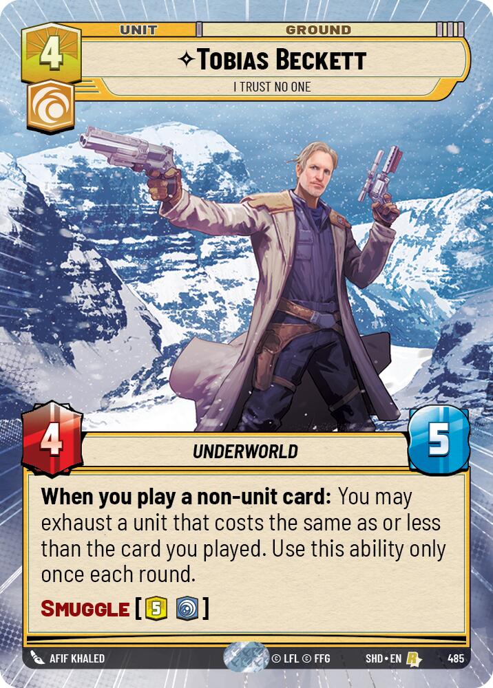 Tobias Beckett - I Trust No One (485) (Hyperspace) (485) [Shadows of the Galaxy] | Cards and Coasters CA