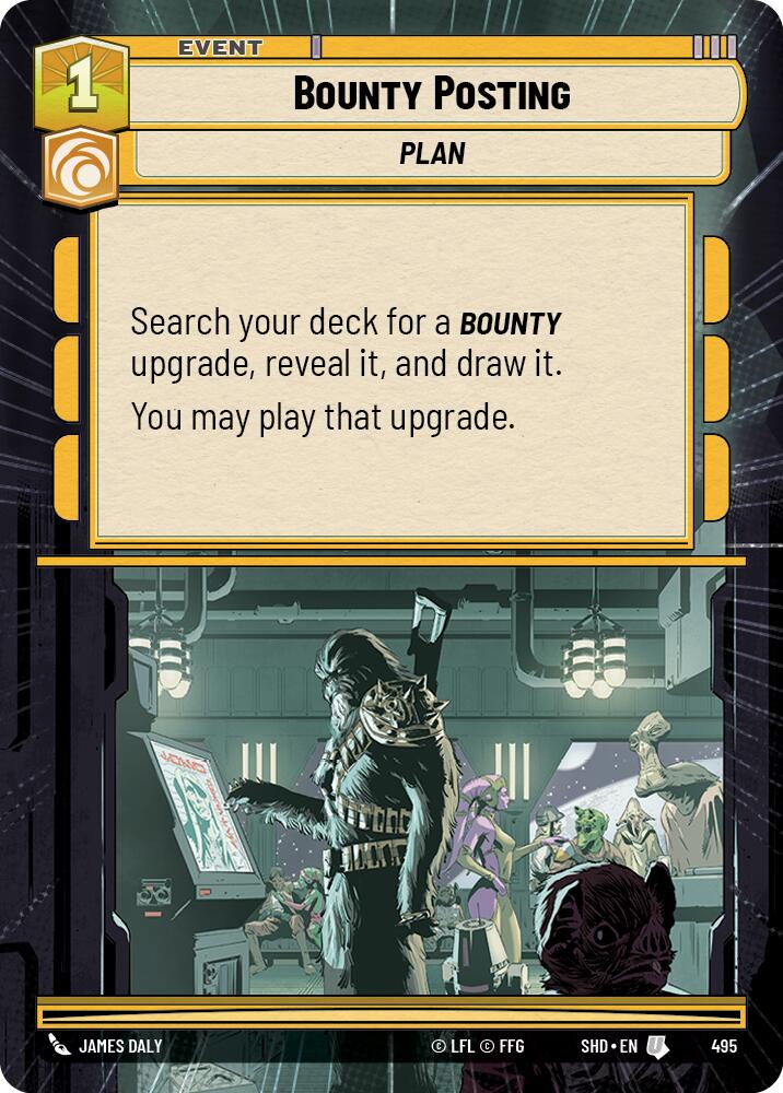 Bounty Posting (495) (Hyperspace) (495) [Shadows of the Galaxy] | Cards and Coasters CA