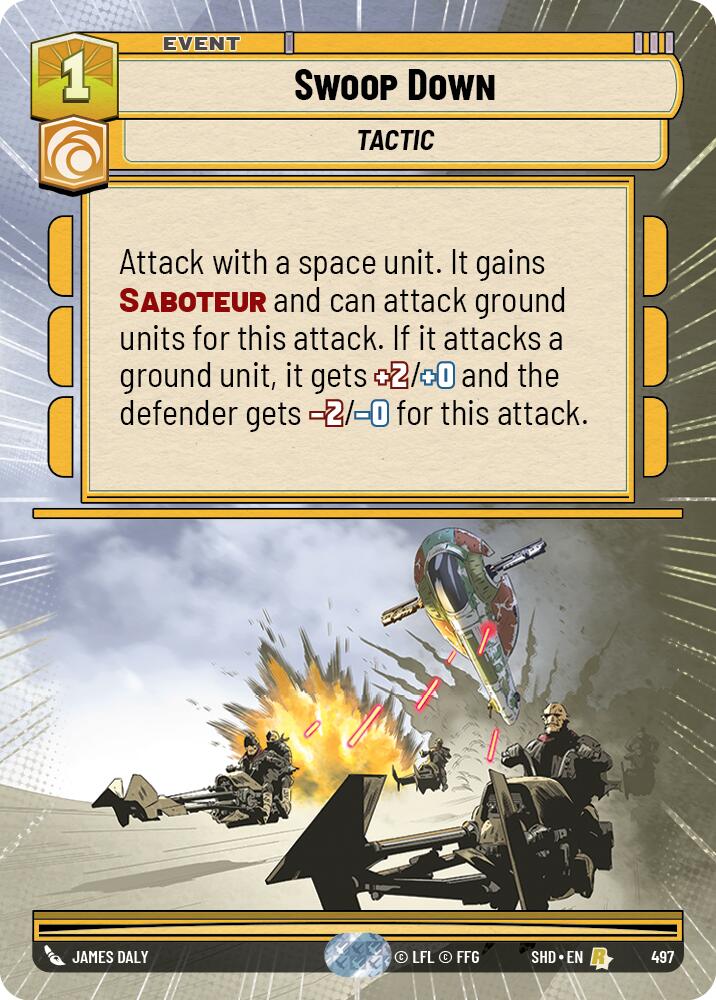 Swoop Down (497) (Hyperspace) (497) [Shadows of the Galaxy] | Cards and Coasters CA