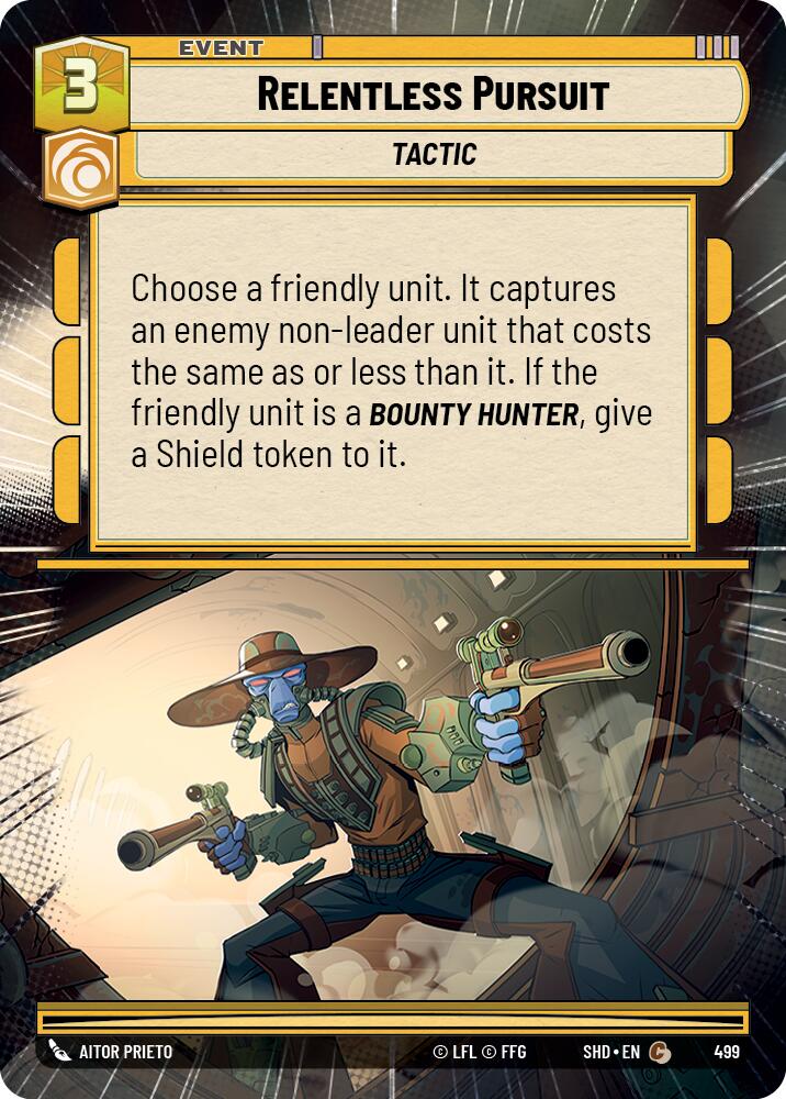 Relentless Pursuit (499) (Hyperspace) (499) [Shadows of the Galaxy] | Cards and Coasters CA