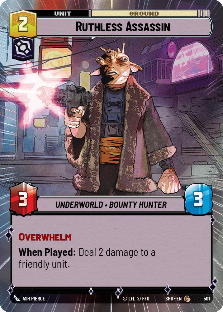 Ruthless Assassin (501) (Hyperspace) (501) [Shadows of the Galaxy] | Cards and Coasters CA