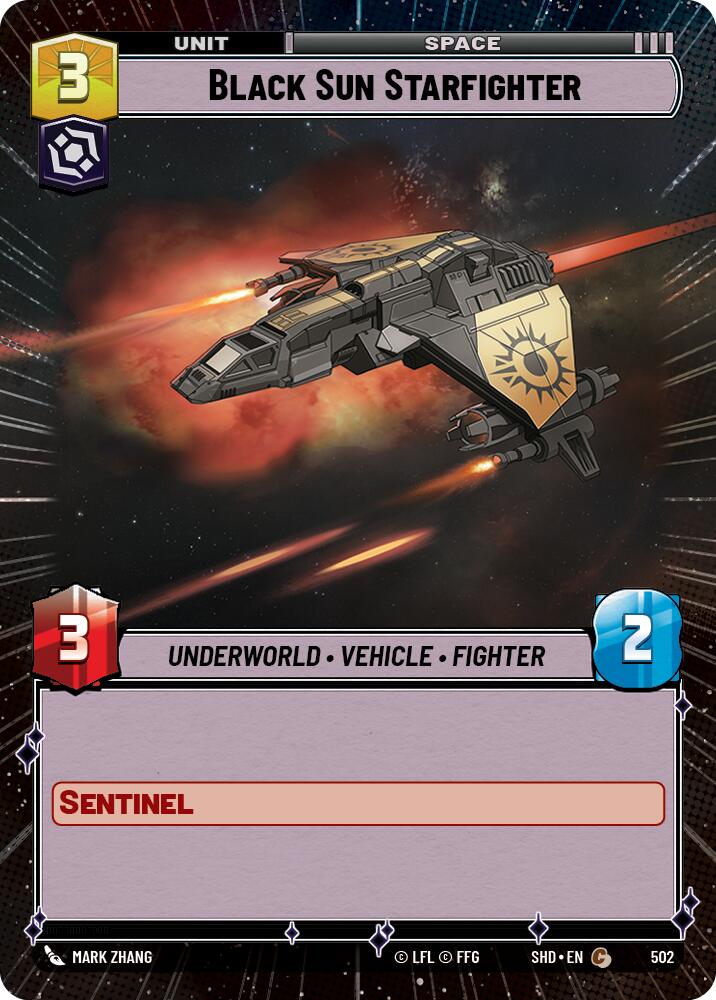 Black Sun Starfighter (502) (Hyperspace) (502) [Shadows of the Galaxy] | Cards and Coasters CA