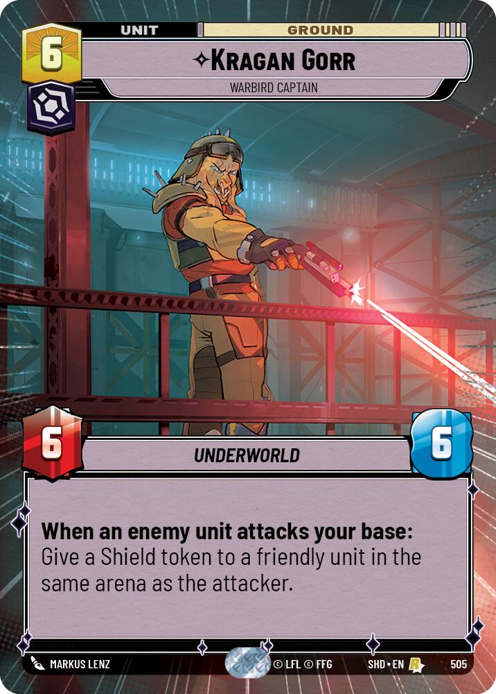 Kragan Gorr - Warbird Captain (505) (Hyperspace) (505) [Shadows of the Galaxy] | Cards and Coasters CA