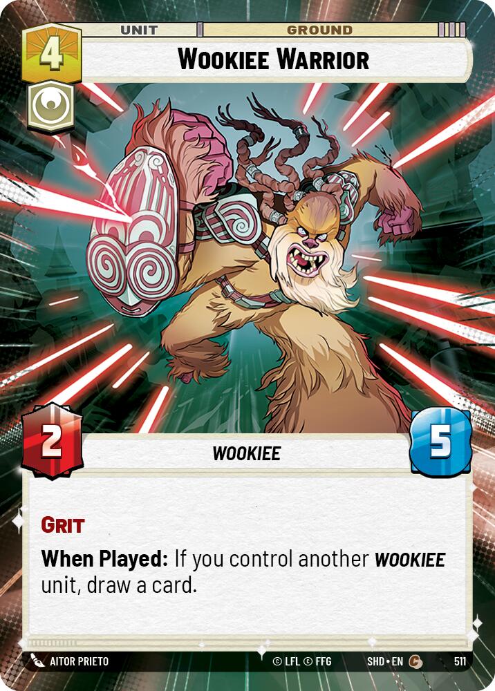Wookiee Warrior (511) (Hyperspace) (511) [Shadows of the Galaxy] | Cards and Coasters CA