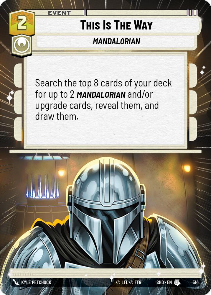 This Is The Way (514) (Hyperspace) (514) [Shadows of the Galaxy] | Cards and Coasters CA