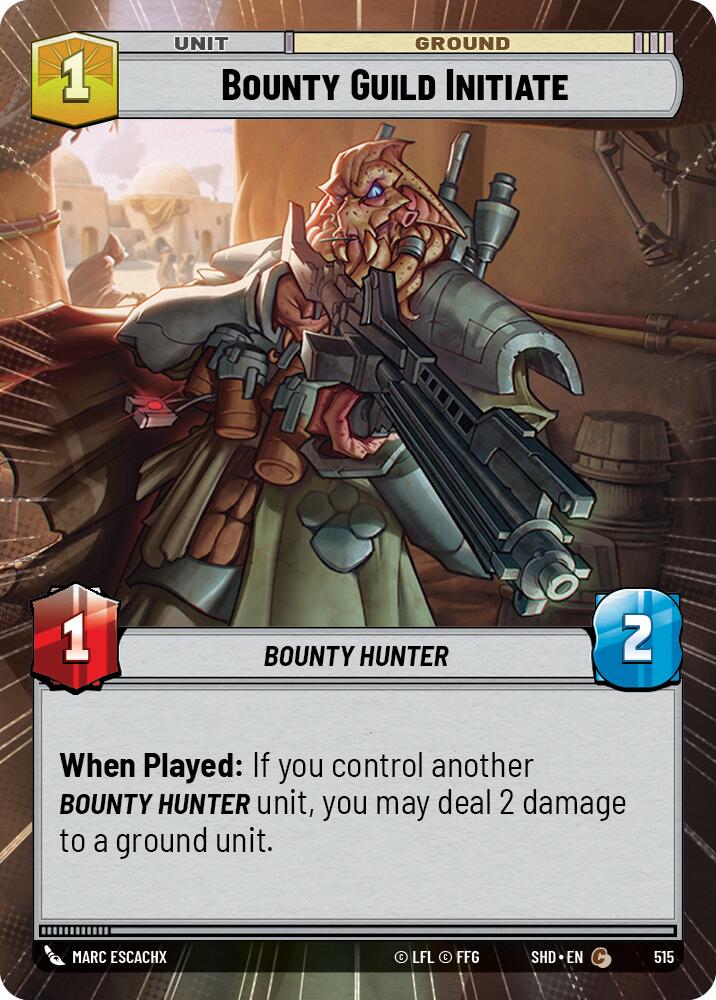 Bounty Guild Initiate (515) (Hyperspace) (515) [Shadows of the Galaxy] | Cards and Coasters CA