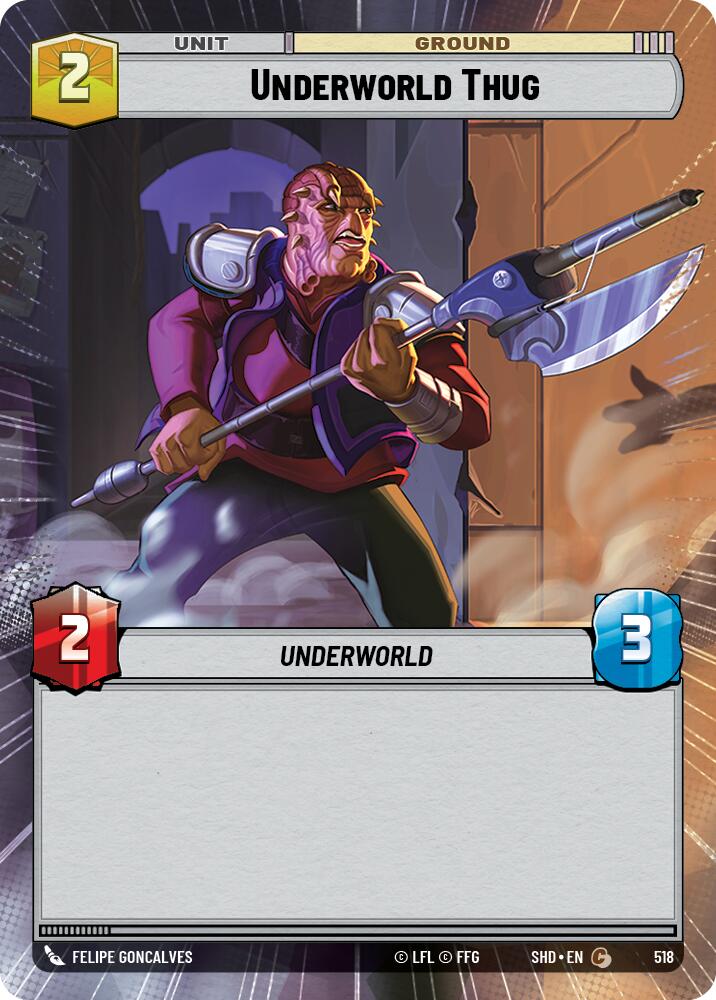 Underworld Thug (518) (Hyperspace) (518) [Shadows of the Galaxy] | Cards and Coasters CA