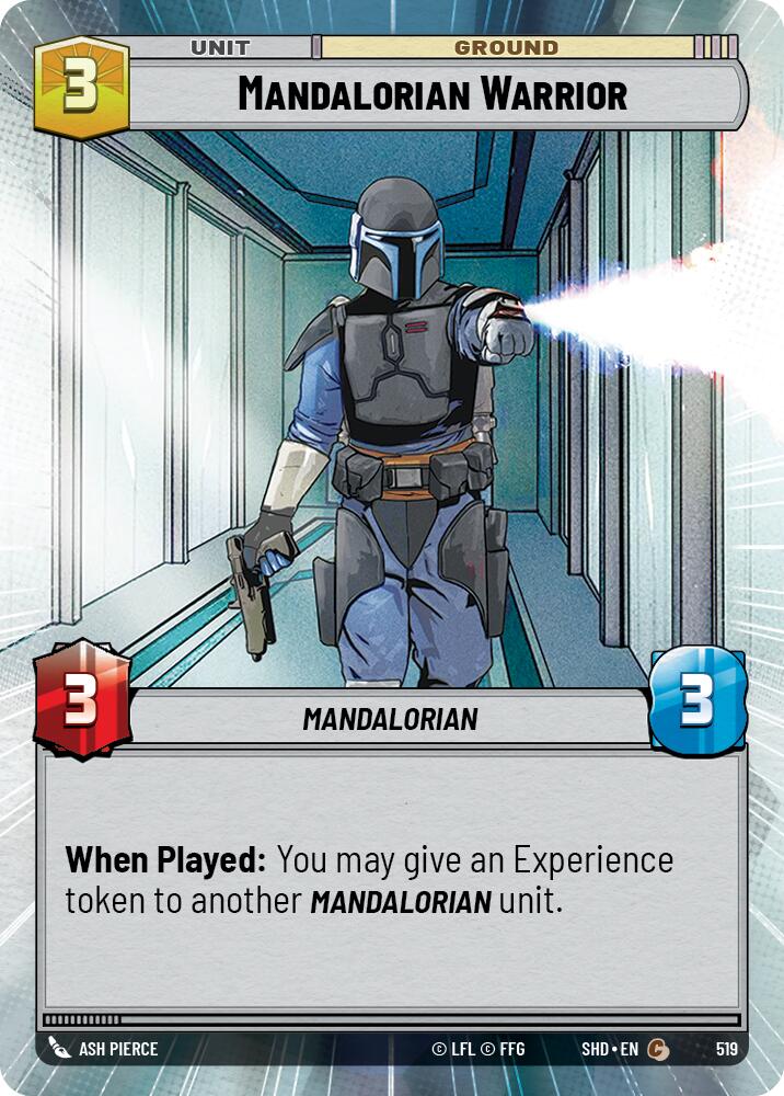 Mandalorian Warrior (519) (Hyperspace) (519) [Shadows of the Galaxy] | Cards and Coasters CA