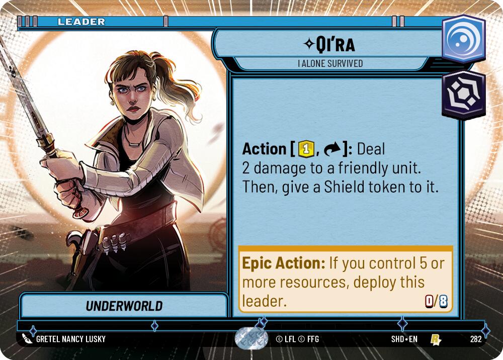 Qi'ra - I Alone Survived (Hyperspace) (282) [Shadows of the Galaxy] | Cards and Coasters CA