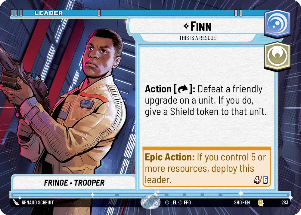 Finn - This is a Rescue (283) (Hyperspace) (283) [Shadows of the Galaxy] | Cards and Coasters CA