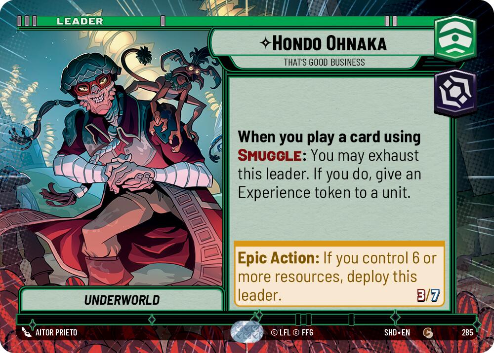 Hondo Ohnaka - That's Good Business (285) (Hyperspace) (285) [Shadows of the Galaxy] | Cards and Coasters CA