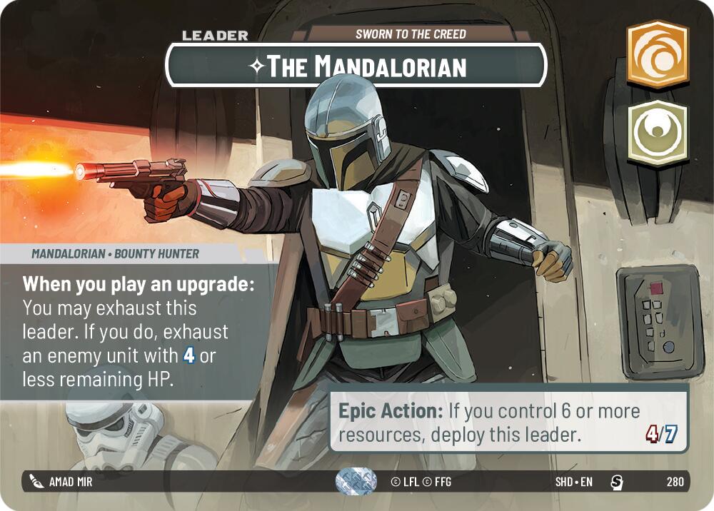 The Mandalorian - Sworn To The Creed (280) (Showcase) (280) [Shadows of the Galaxy] | Cards and Coasters CA